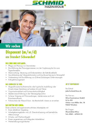 Stellenanzeige Disponent
